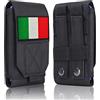 Aprocase Custodia tattica Molle impermeabile nera per cellulare, borsa porta telefono resistente per iPhone 11 12 13 Pro Max Samsung S22 S21 S20 FE Note 20 A02S meno 6,7 con 1 pacchetto di toppa a bandiera