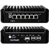 Glovary Firewall Mini PC N150 (N100 Upgrade), DDR5 8GB RAM 256GB NVMe SSD, 6 x 2.5GbE i226V LAN Fanless Computer Hardware, Micro Firewall Appliance, AES-NI, OPNsense, TypeC Port, TF Card Slot