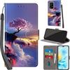 PHINIENLAND Cover per Honor 200 Lite custodia portafoglio Alberi | 3 scomparti carte, 1 tasca banconote, Chiusura magnetica, Supporto, Pelle PU flip cover per Honor 200 Lite