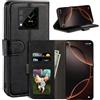 UOGNADGD Custodia in Pelle a Libretto Compatibile con Unihertz Titan 2 2025 Portafoglio con Slot per Carte, Chiusura Magnetica, RFID Antiurto (Nero)