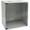 HMF 65712-07 Armadio rack 19 pollici, Armadio di rete | 9 U | 400 mm di profondità | porta in vetro | grigio chiaro