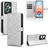 RonRun per Oppo A79 5G Cover a libro Flip Wallet Custodia in Pelle con Slot per Schede Custodia in Pelle Magnetica Cover per Oppo A79 5G - Argenteo