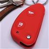 mt key Custodia protettiva in silicone per portachiavi per auto rosso compatibile con Alfa Romeo 156 147 GT 97-10 2 pulsanti