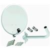 Tecatel Kit Antenna Parabolica 60 cm Marca Tecnovoz + Supporto Parete + LNB Illusion