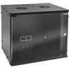 HMF 65709-02 Armadio rack 19 pollici, Armadio di rete | 9 U | 400 mm di profondità | porta in vetro | nero