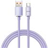 YSJJZRL Cavo USB tipo C intrecciato 120W 6A Cavo dati caricabatterie super veloce per Samsung S20 S22 S23 + A50 A51 ecc. (2M,Viola)