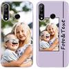 Yoedge Custom Cover Personalizzata Custodia per Huawei P30 Lite 6,15 Personalizzato con Foto Testi,TPU Silicone Personalizza Case con Immagine Personalizzabili Case per Huawei P30 Lite,Erba Viola
