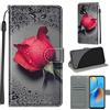 LeviDo-EU LeviDo Cover Compatibile per Oppo A74 4G/F19 Silicone Libro Motivo PU Pelle Magnetica Flip Portafoglio con Corda Disegni Antiurto Bumper Custodia Resistente Protettiva Case, Rosa