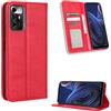 Jiajihua Custodia Compatibile con ZTE Blade A72 5G Case,Compatibile con ZTE Blade A72 5G 7540N in pelle PU Flip Kickstand Wallet Card Slot Chiusura magnetica Red