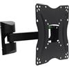 Virsus Supporto TV da Parete da 19 a 42 Pollici, Staffa con Braccio Girevole Inclinabile ed Estendibile, Base TV Universale, VESA 100x100mm, 200x100mm e 200x200mm, Carico Max 20Kg -BT164