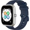 GIOPUEY Cinturini Compatibile con Honor Choice Haylou Watch, Morbido Silicone Cinturino [Resistente all'Usura] [Traspirante] - Dark Blue