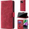 CaseGla Cover per iPhone 15 Plus 6,7 Zoll [Blocco RFID] Custodia Portafoglio Premium Pelle PU Wallet Case Flip Libro con Porta Carte Slot Supporto, Rosso