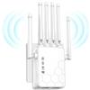 Generico Ripetitore WiFi,Ripetitore WiFi Potente Per Casa,Ultima Tecnologia a 6 Antenne Per Una Copertura Completa,Area di Copertura 10000Sq.in,Supporta Fino a 45 Dispositivi,Con 2 Porte Ethernet (Bianco)