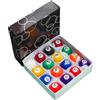 Fxzqgnh Set di 16 Mini Palle da Biliardo, Set di Piccole Palle da Biliardo in Resina, Accessori per Tavolo da Biliardo, Set Completo per E Casa, 25MM