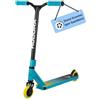 HUDORA Monopattino Stunt per bambini, Monopattino Stunt di alta qualità per bambini da 6 a 10 anni, Monopattino per freestyle robusto con manubrio BMX 360°, Per trick fino a 100kg, azzurro