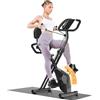 Dskeuzeew Cyclette Pieghevole da Casa 4 in 1, Bicicletta magnetica pieghevole, Cyclette 16 livelli di resistenza, monitor LCD e sensore di frequenza cardiaca