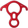 MAGT Discensore Arrampicata, 50KN Attrezzatura da Arrampicata di Alluminio Otto Discensore Rappel Dispositivo per Arrampicata Calata Assicuratore Alpinismo (Rosso)