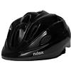 Nilox, Casco per Bambino, Taglia S/M Circonferenza della Testa di 52-57cm, Casco Bici Realizzato con Tecnologia In Mold, con Luce LED Posteriore a 3 Intermittenze e 8 Prese d'Aria, Colore Nero