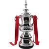 haobook Replica del Trofeo Fa Cup Inghilterra Football League Trofei Resine Coppe Premio Regali di Calcio Souvenir da Collezione Ornamenti per vetrina per Ufficio,44cm