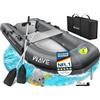 KESSER® Gommone 2,30 m per 2 persone, adatto per il tempo libero, barca a motore, barca da pesca, con 1 panchina, set di riparazione e borsa gonfiabile, in PVC, antracite