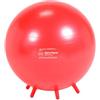 GYMNIC Sit'n'Gym Palla da seduta Ø 55 cm rossa gonfiabile con piedini antiscivolo, sedia ergonomica per postura corretta e equilibrio, ideale in ufficio, casa e scuola