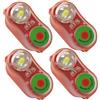 Monwssoe Luce per giubbotto di salvataggio, confezione da 4 luci di emergenza attivate dall'acqua per giubbotto di salvataggio per adulti, omologata 150n, rosso arancione
