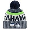 New Era NFL SEATTLE SEAHAWKS Authentic 2017 Sideline Bobble Knit