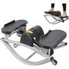 Generic Full Body Stepper Machine - Mini step a dondolo laterale con fasce di resistenza | Attrezzatura per il fitness a casa per cardio, gambe, glutei, allenamento di base, esercizi a passo basso