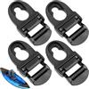 Generic Gancio Per Riparazione Sedile Kayak,Clip E Ganci Per Sedile Kayak - Fibbia di sicurezza per sedile kayak 4 pezzi | Sostituzione regolabile della fibbia dello zaino in nylon per vari marq
