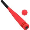 Generic Set Mazza da Baseball E Palla, Giochi di Baseball per Bambini Durevoli con Palla da Allenamento, Mazza da Baseball in Spugna per Pipistrelli per Bambi, Rosso