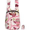 YWPCOIUYB Gufo carino,Zaino pieghevole, zaino unisex per sport, palestra e tempo libero.