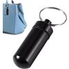 Generico Portachiavi Portapillole Tascabile | Portachiavi Portapillsole Tascabile | Contenitore Portapillolea Portatile per Mini Organizer per Borsa, Portapillole in Metallo Impermeabile Pear Esterno