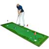 GYMAX Putting Green da Golf 3 x 1 M, Tappetino da Allenamento da Golf Grande con 3 Buche, 3 Coppe e Bandiere di Allenamento, Tappeto da Golf Professionale per Casa, Giardino, Ufficio