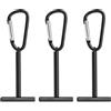 MiOYOOW 3 Pezzi Porta Lenza in Acciaio Inossidabile, Supporto per Bobine di Lenza a T Contenere 6 Bobina, Porta Lenze Portatile Attrezzi da Pesca in Acqua Salata e Dolce