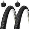 ECOVELO' 2 COPERTONI 26 x 1 1/2 (35-584) + CAMERE PNEUMATICI NERI IN GOMMA PER BICI BICICLETTA VINTAGE OLANDA