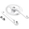 NMJHEVX Set di guarnitura a velocità singola, per bici da strada, 42 denti, 170 mm, colore argento, per bici fisse, set di pedivelle per bici