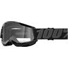 100% Maschera Strata 2 Junior Black - Lente Trasparente