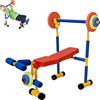 PDKJNID Set di Panca per Bambini di Peso per Divertimento e Fitness, Set di Giocattoli con manubri con bilanciere Regolabile, Adatto a Bambini dai 6 ai 9, Attrezzature per Esercizi Sportivi Domestici