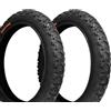 ECOVELO 2 COPERTONI Deestone 20x1.90 (47-406) | PNEUMATICI NERI PER MOUNTAIN BIKE BICI BICICLETTA DA BAMBINO