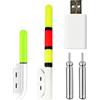 RALIYATX Bastoni luminosi da pesca LED bastoncini da pesca notturna con batteria ricaricabile Glow Lamp Rod Tip Glow Tube Strumento di attrezzatura da pesca