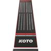 KOTO darts KOTO - Tappeto Oche Checkout Dart Rosso 285 x 60cm, Indicatore Punteggio, Antiscivolo, Protegge Pavimento e Freccette