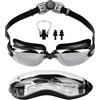 Hominas Occhialini Nuoto Anti-Appannamento Unisex Adulto Swimming Goggles Guarnizioni in Silicone per Comfort e Massima Visibilità con Tappi per Le Orecchie e Pinza per Il Naso