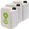 plasteo® 3 taniche da 10 litri, colore bianco, con strisce e scala per uso alimentare