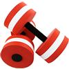 RTYUSWL Manubri per Esercizi Acquatici Manubri in Acqua Allenamenti di Aerobica 1 Paio di Schiuma EVA Pesi per Piscina Set di Manubri Aqua Fitness Bilancieri Attrezzatura per Aerobica in Acqua(2 pezzi/rosso)