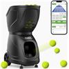PUSUN PT-9001 PRO Macchina Lanciapalle Tennis e Padel, App, 35 Punti, 12/14 modalità, Topspin e Backspin ±6, 20-140 km/h, 1-10 s/Palla, 150+ Palle, 7-10 h, per Tutti i Livelli (Nero)