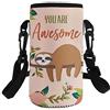 Pizding Porta-borraccia da pizing, borsa termica per borraccia, custodia a sacchetto portatile, ideale per bottiglie in acciaio inox e plastica, per donne e ragazze, accessori per esterni
