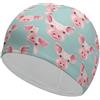 FJQWKLF Cuffia da nuoto unisex con simpatici maialini per capelli corti e lunghi, per donne e uomini, per piscina, nuoto e bagno