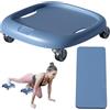 Generico Exercise Wheel - Kneeling pad | Exercise Wheel Disc | Abdominal Muscle Sliding Disc | 360 Degree Rotating Abdominal Wheels Board with Mat | Fitness Tool for Women Waist Strength Trainer Gym