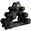 Tunturi Centuri Set di 6 manubri con rack, 2 x 1 kg, 2 kg, 3 kg, set di manubri in ghisa