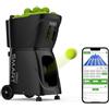 PUSUN PT-Smart-Pro - Macchina intelligente per palline da tennis, servizio automatico con controllo APP/telecomando/iWatch, 12 modalità di servizio, batteria 4-6H per allenamento/coaching (nero)